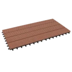Angled view of a rectangular interlocking deck tile