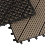 Close-up of decking tile snap-lock base