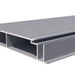 Grey hollow-core ribbed decking board