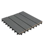 Grey wood-plastic composite decking tile