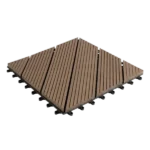 Interlocking brown composite deck tile