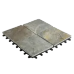 Interlocking slate stone deck flooring tile
