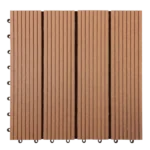 Square wood-plastic composite deck tile