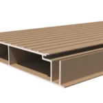 Tan hollow-core ribbed decking board